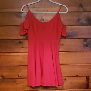 Red social dress